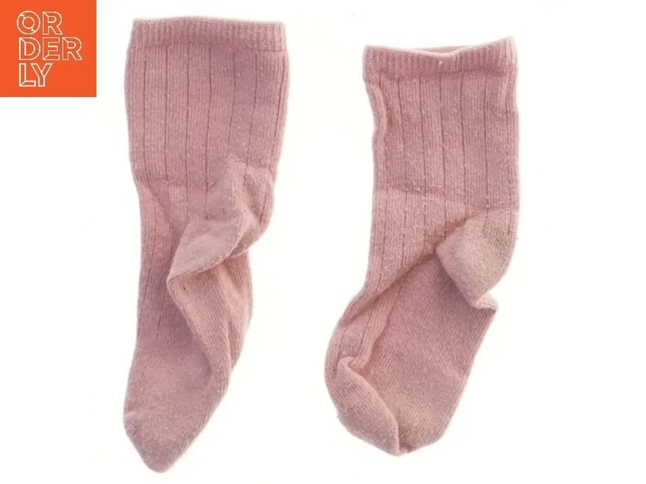 Billede 1 - Rosa sokker til nyfødte (str. fod 9 cm)