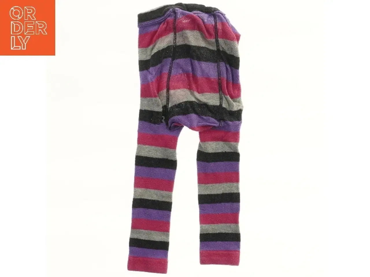 Billede 2 - Strikkede strømpebukser i farvestriber (str. 98)