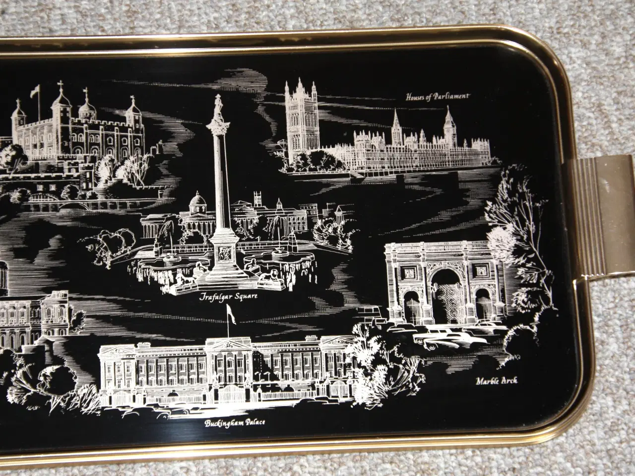 Billede 3 - Engelsk vintage Serverings bakke Woodmet