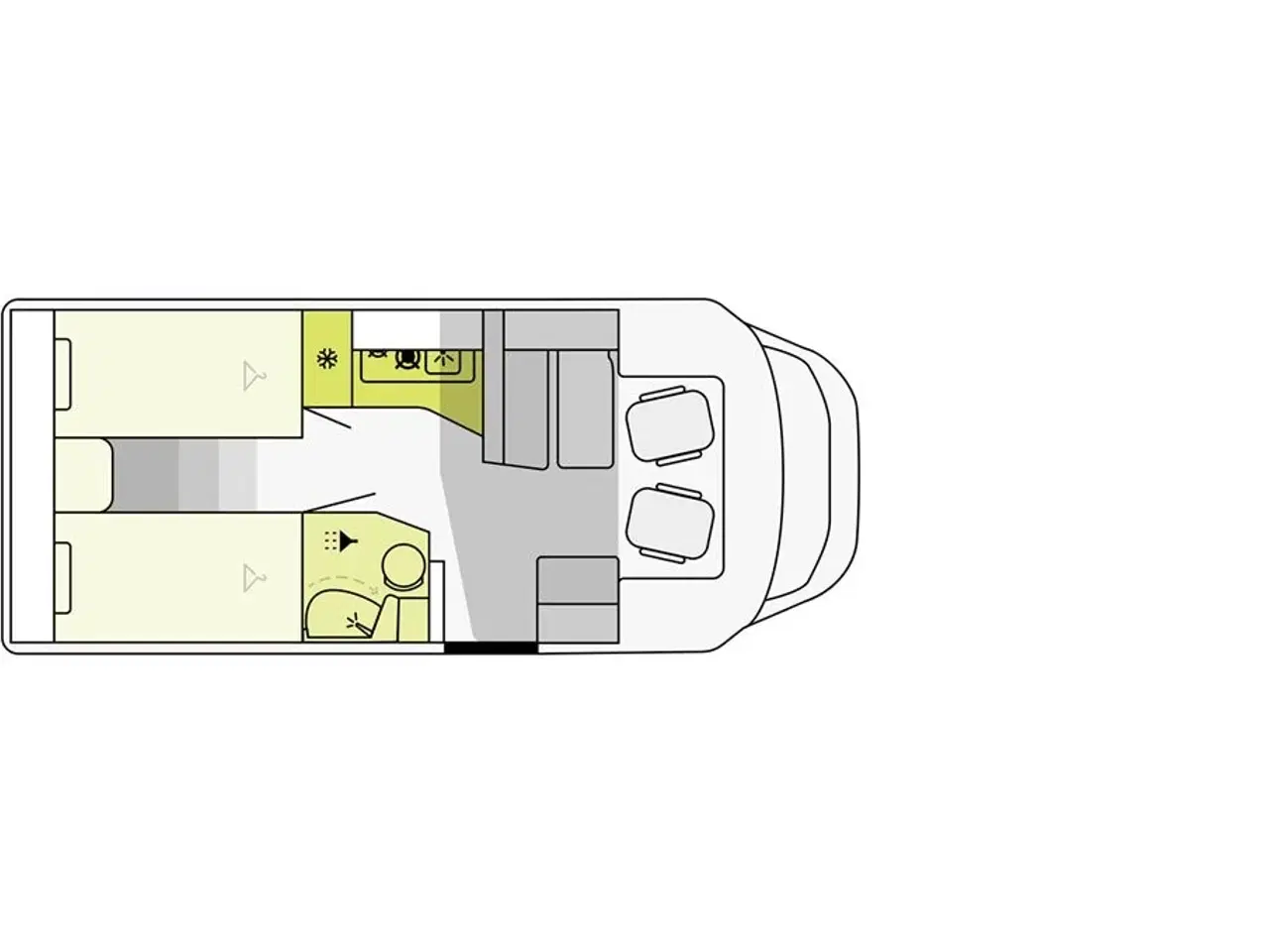 Billede 3 - 2025 - Etrusco T 6.9 SB Aut   Lækker Autocamper med enkelsenge og Adaptiv fartpilot fra Hinshøj Caravan