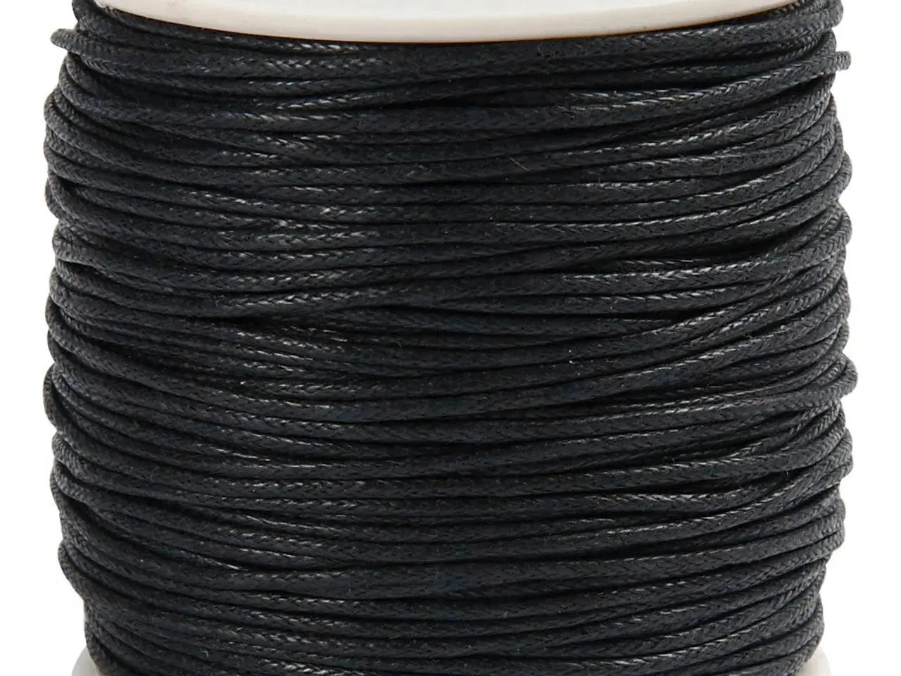 Billede 1 - Stærk sort bomuldssnor 1 mm - 40 m til kreative projekter