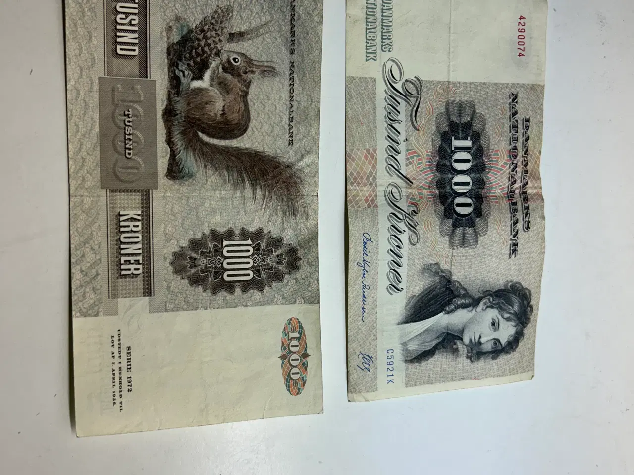 Billede 1 - 1000kr seddel med egeren 