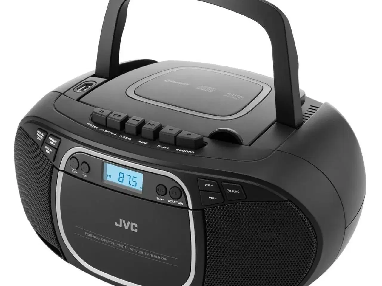 Billede 5 - Bærbar CD-radio med kassette og Bluetooth – JVC RC-E451B (sort)