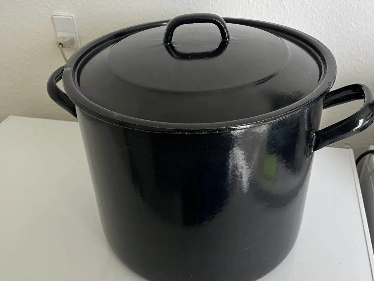 Billede 1 - Stor emalje Suppegryde ca 30 L