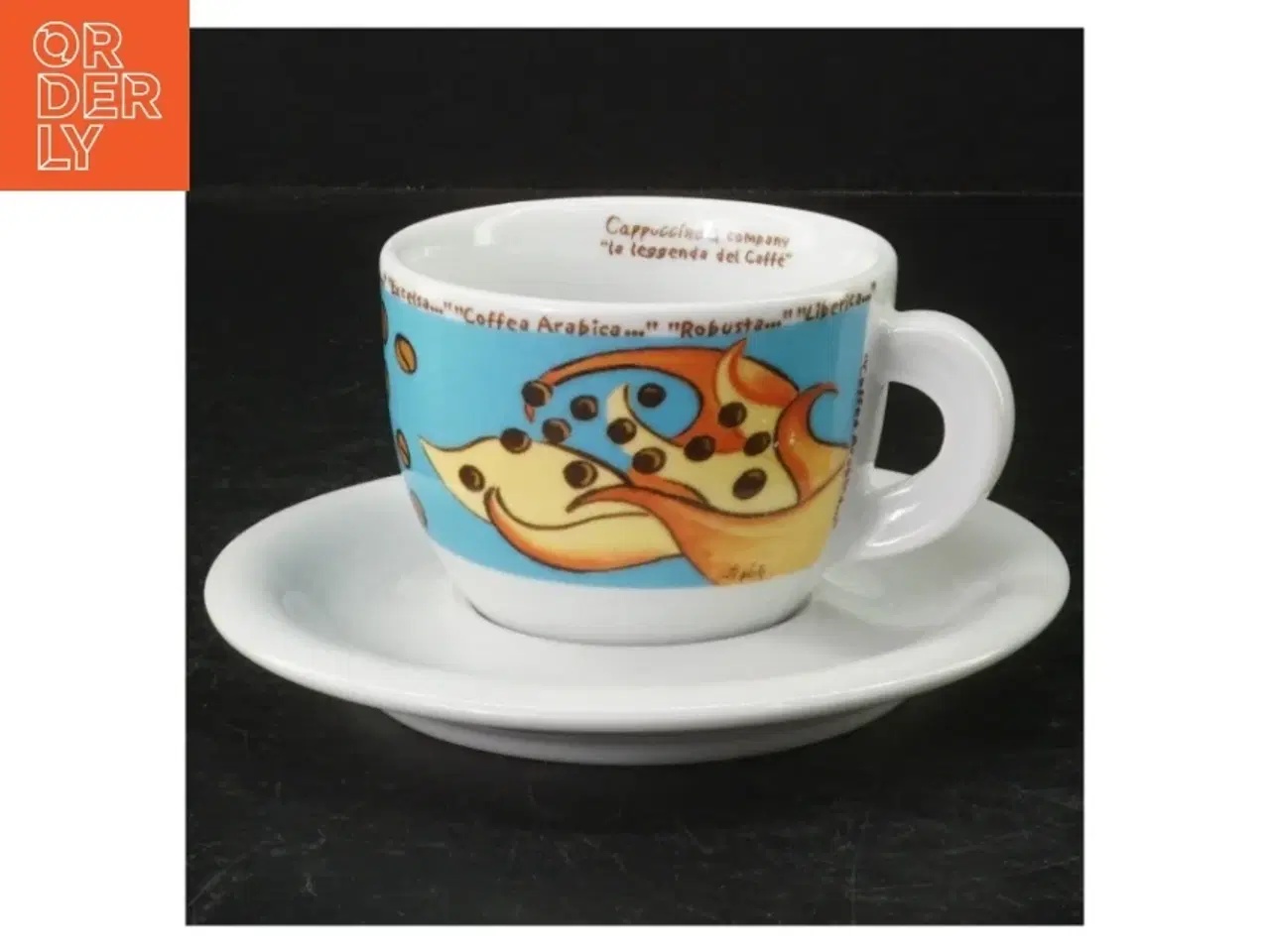 Billede 2 - Kaffekop og underkop sæt fra D’Anc&#224;r (str. Ø 14,5. h. 6 cm ø. 8,5 cm)