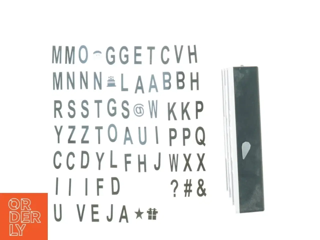 Billede 2 - Lystavle med bogstaver (str. 30 x 20 x 6 cm)