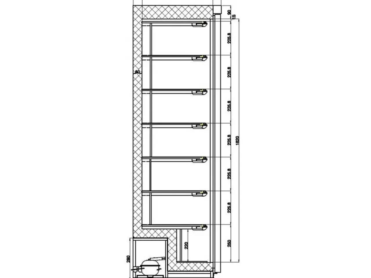 Billede 2 - Industrifryseskab – 600x585x1850 mm