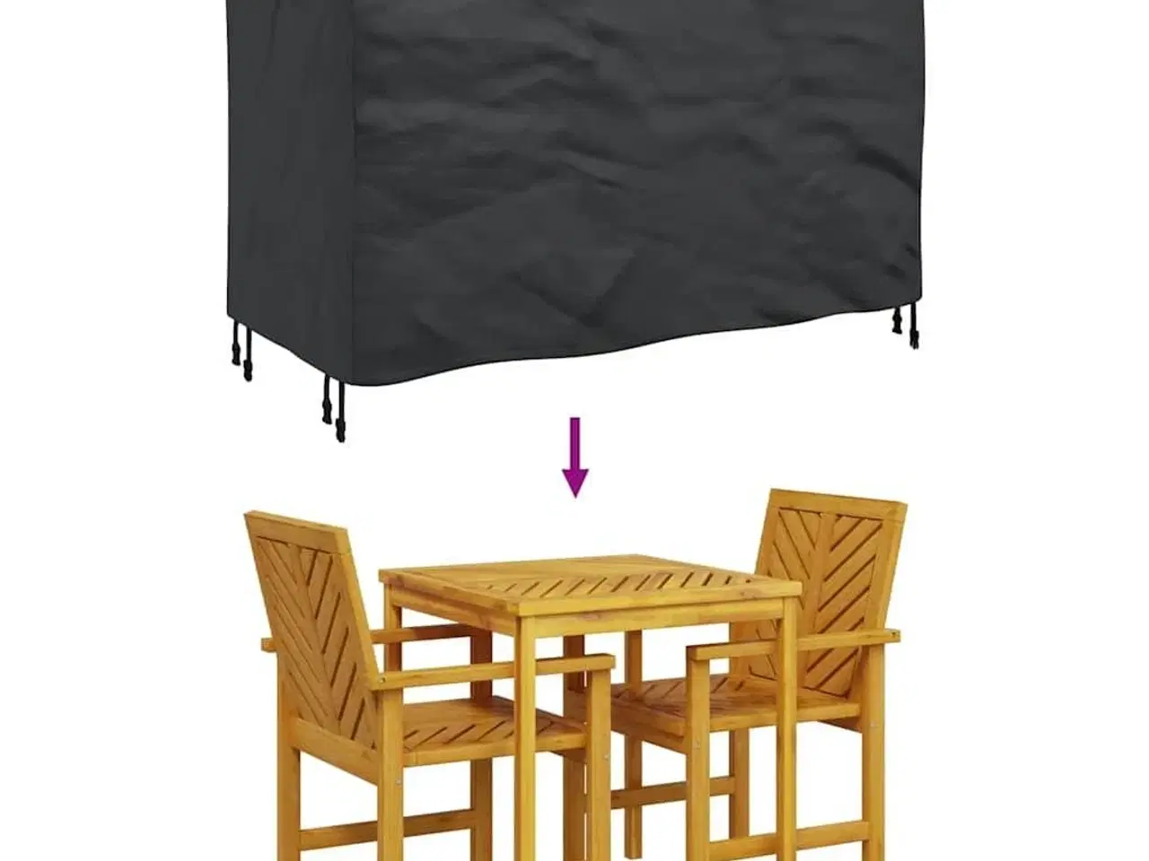 Billede 8 - Overtræk til havemøbler Sort 140 x 70 x 90 cm 420D