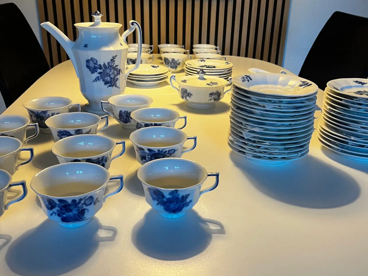 Billede 1 - Royal Copenhagen blå blomst kaffestel