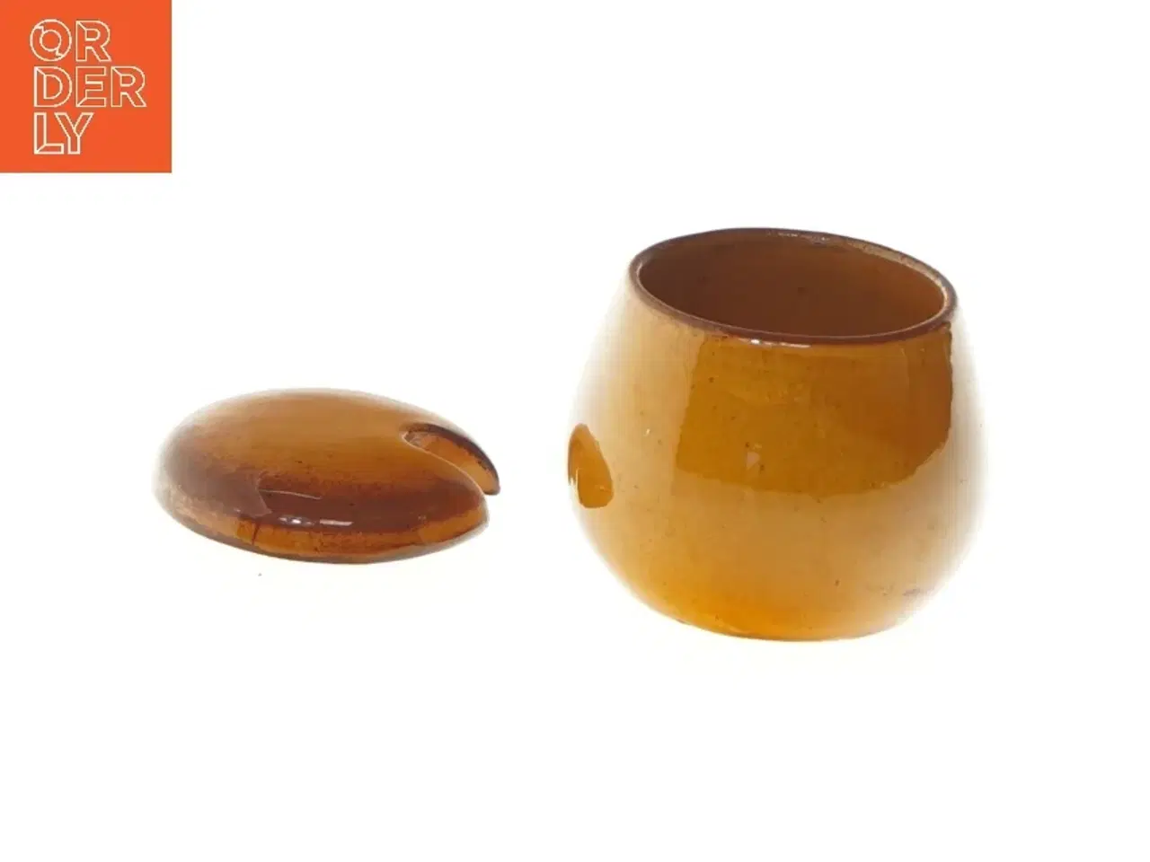 Billede 5 - Keramik sennepskrukke med låg (str. 6,5 cm)