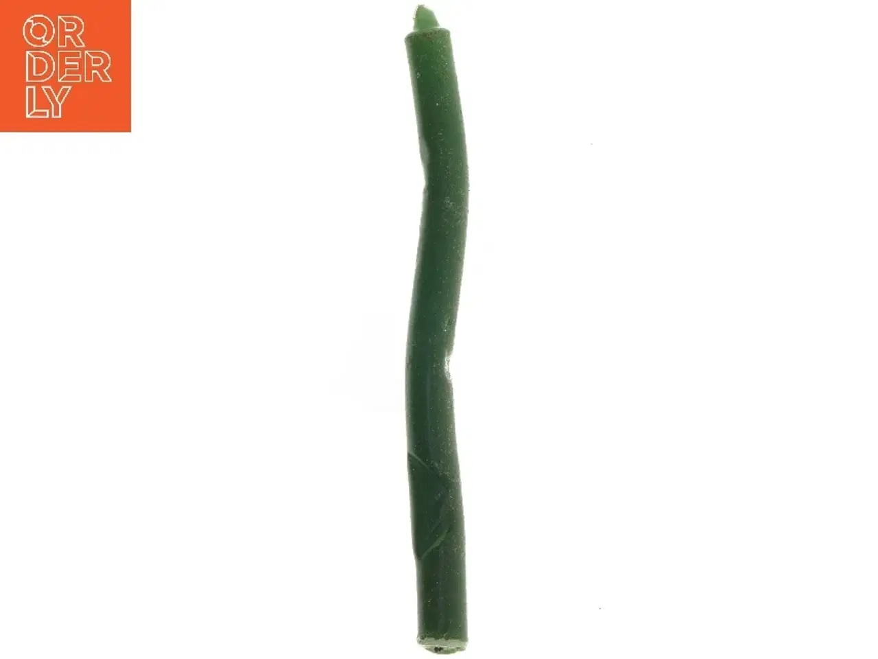 Billede 1 - Grøn snoet stearinlys (str. 38,5 cm)