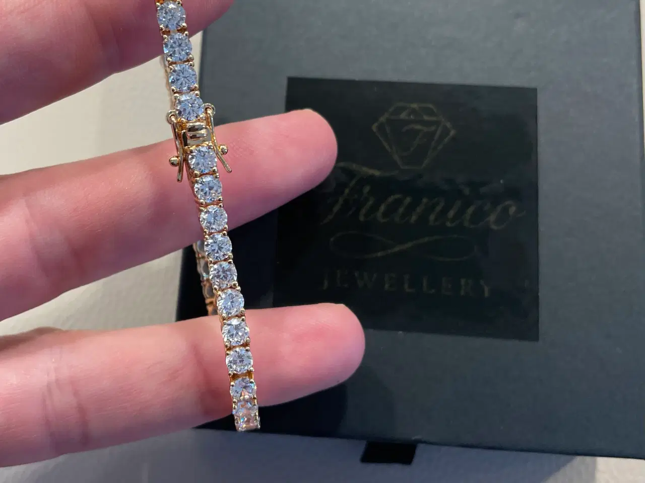 Billede 1 - Goldfilled tennis armbånd 