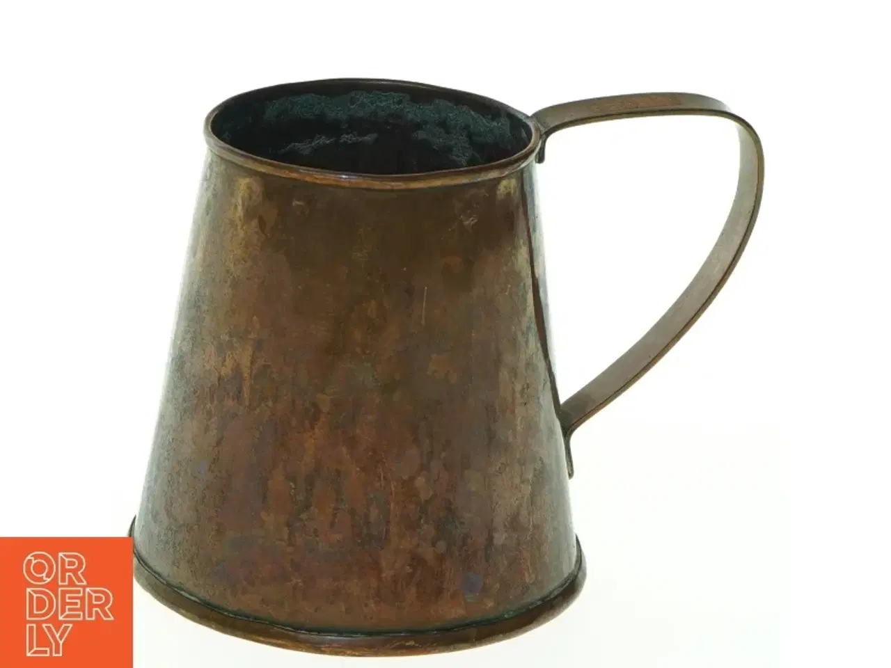 Billede 1 - Antik kobberbæger (str. 8 x 8 cm)
