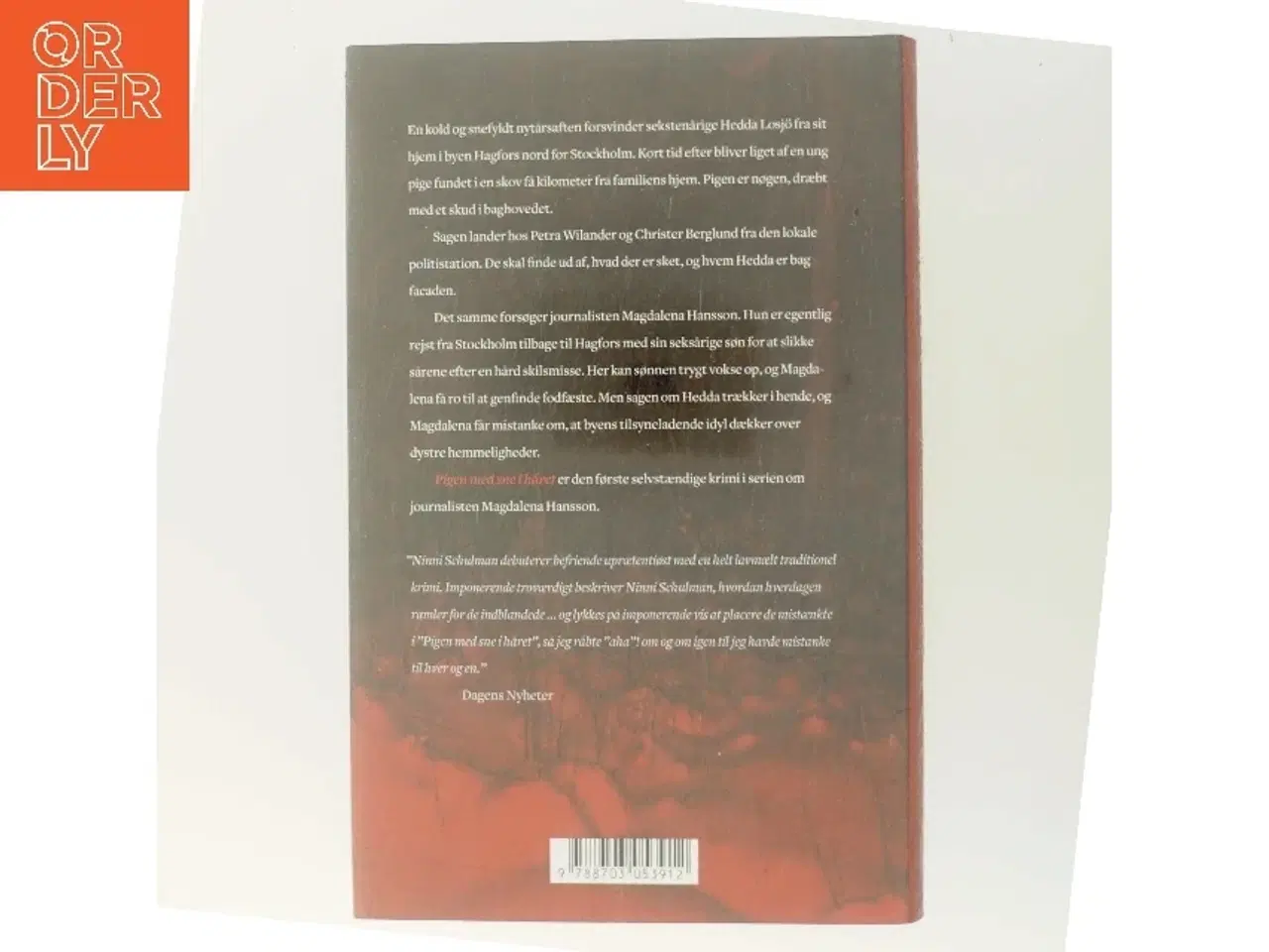 Billede 3 - Pigen med sne i håret : kriminalroman af Ninni Schulman (Bog)