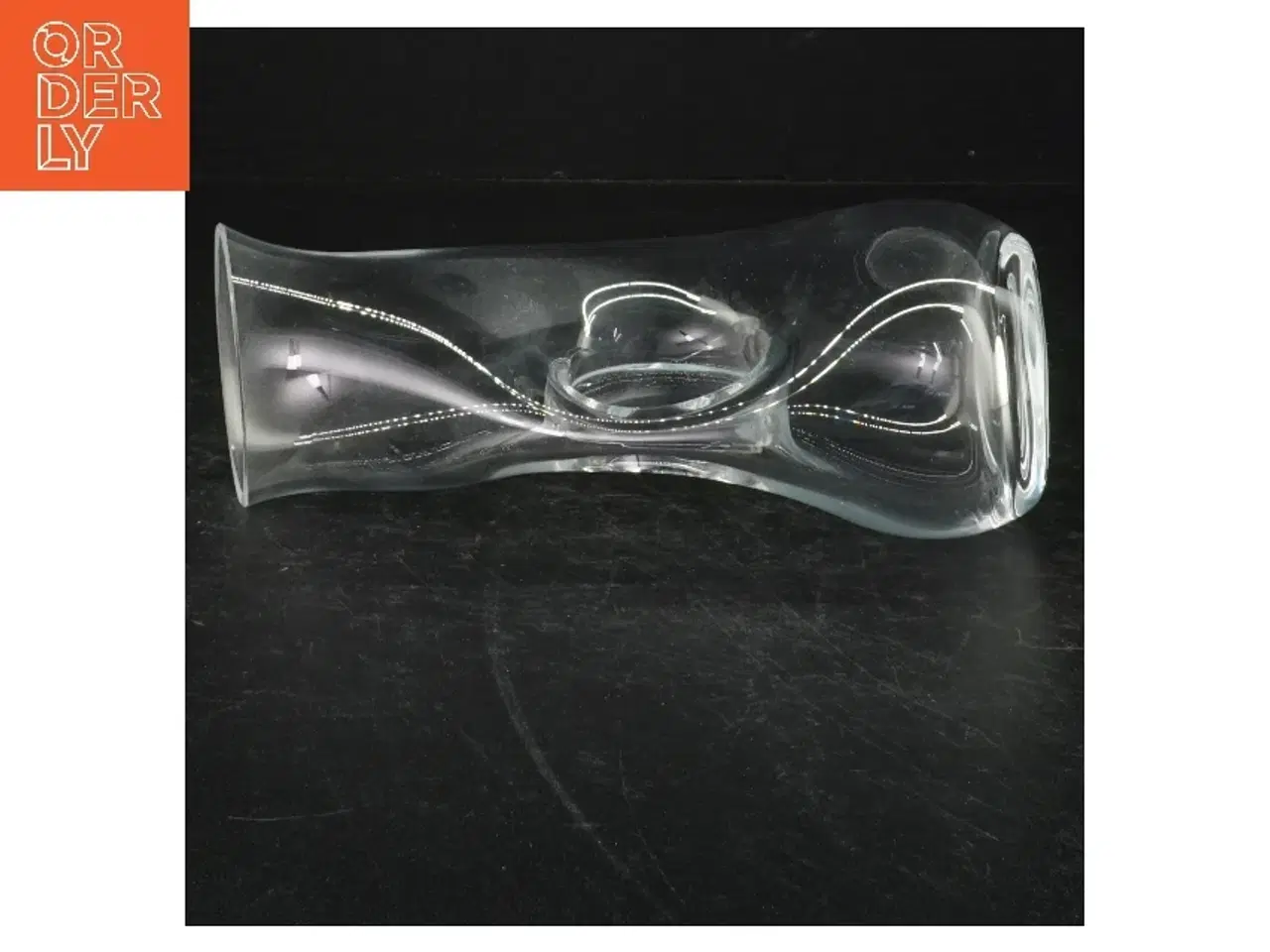 Billede 2 - Moderne klar glasvase (str. 20 cm)