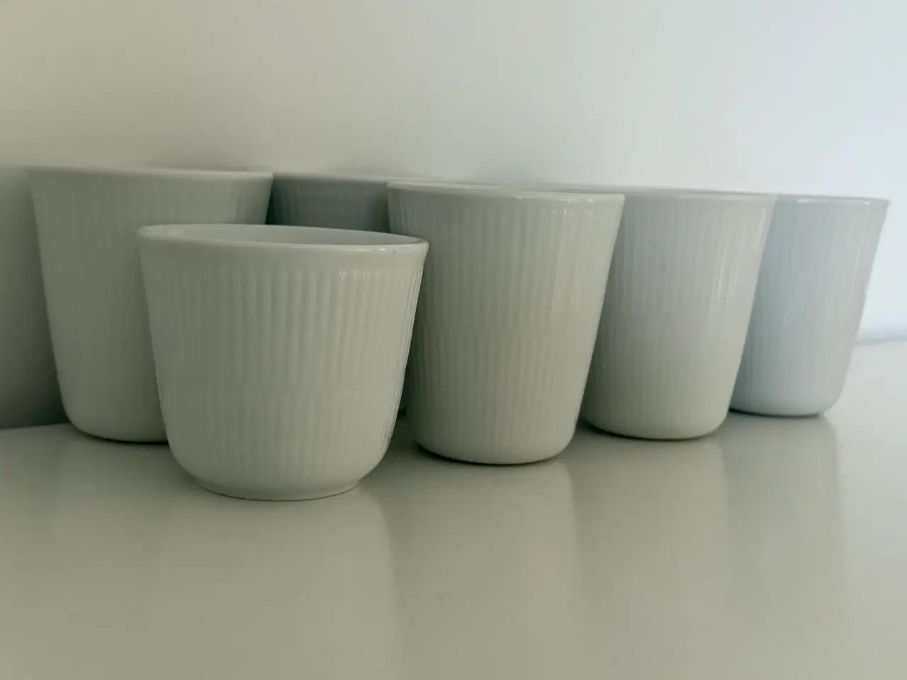 Billede 6 - Royal Copenhagen Hvid Riflet Termokop/krus