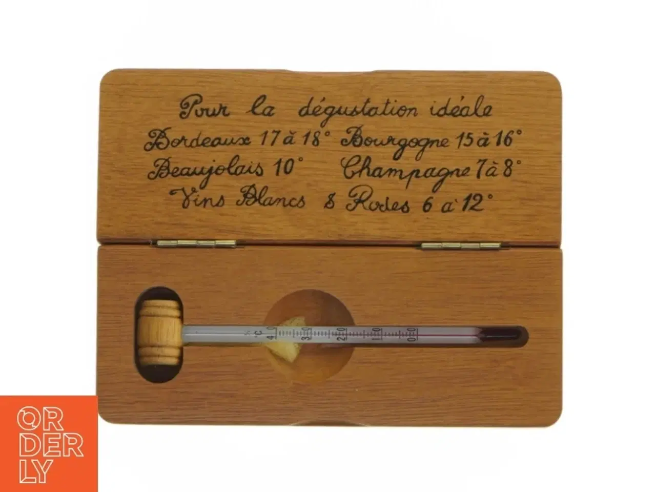 Billede 1 - Trætermometer til vin (str. 17x6,5 cm)
