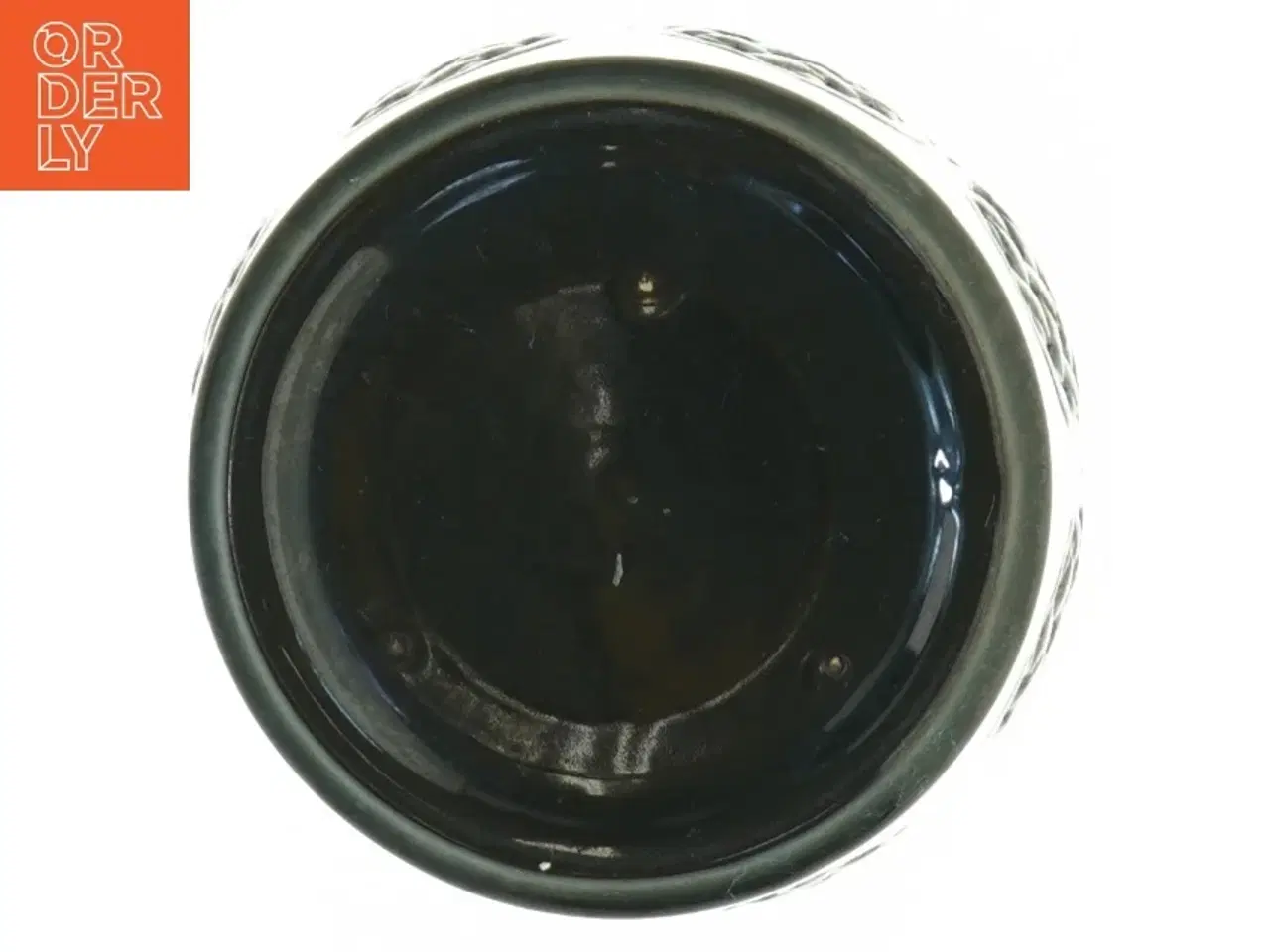 Billede 4 - Sort keramikkrukke med udskåret blonde (str. Diameter 12,5 cm h 11 cm)