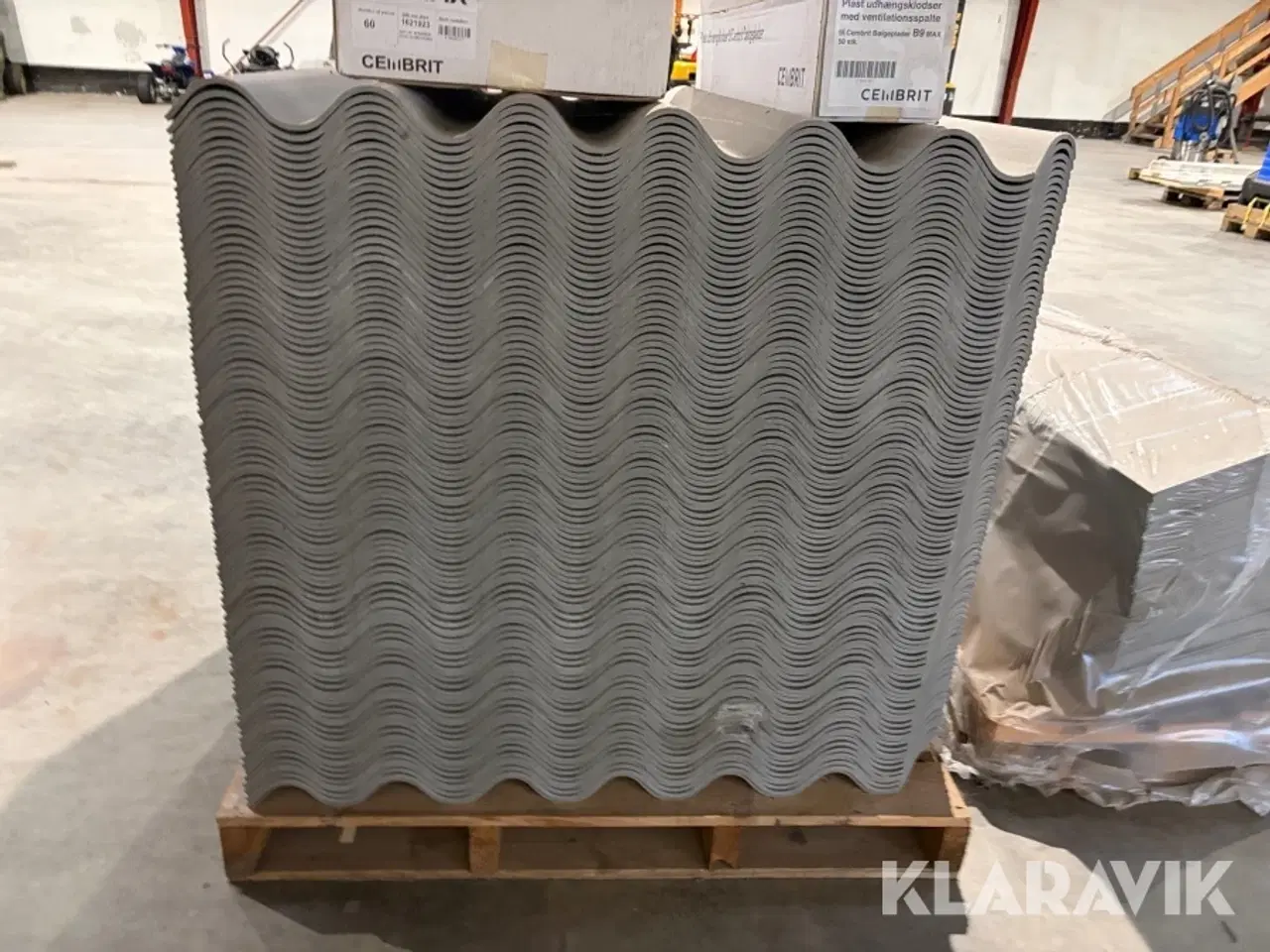 Billede 5 - Tageplader + rygning Cembrit Bølgeplader 100 styk plader + 70 styk rygninger