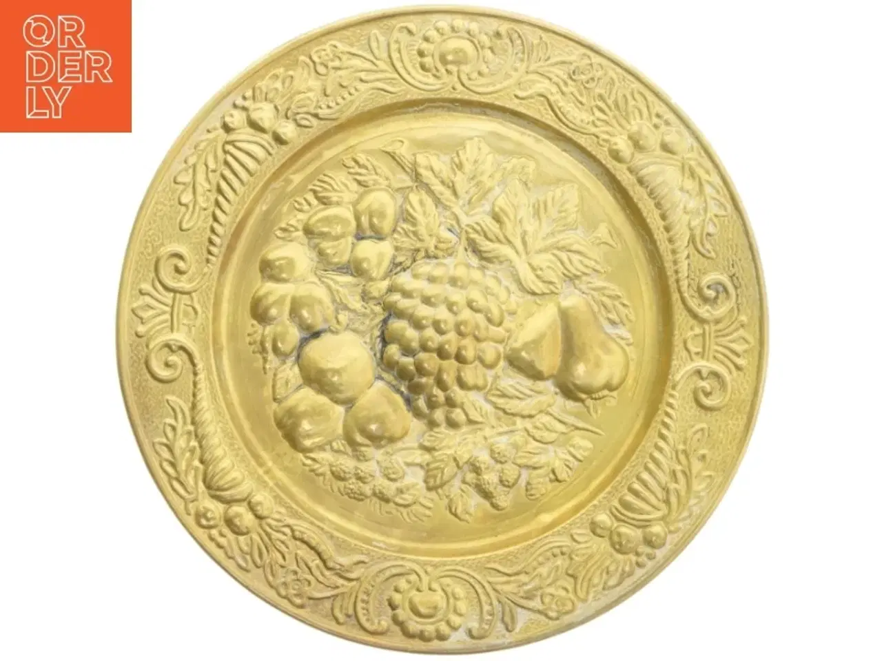 Billede 1 - Metal platte frugt motiv (str. Ø 36,5x1 cm)
