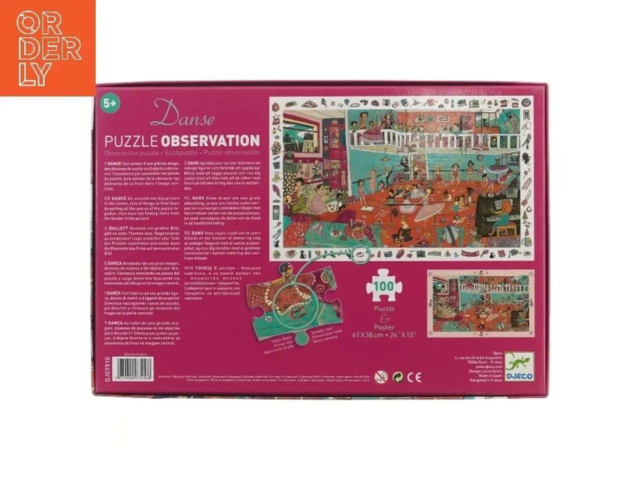 Billede 2 - Observation puslespil med 100 brikker fra Djeco (str. 100 brikker 61x38 cm)