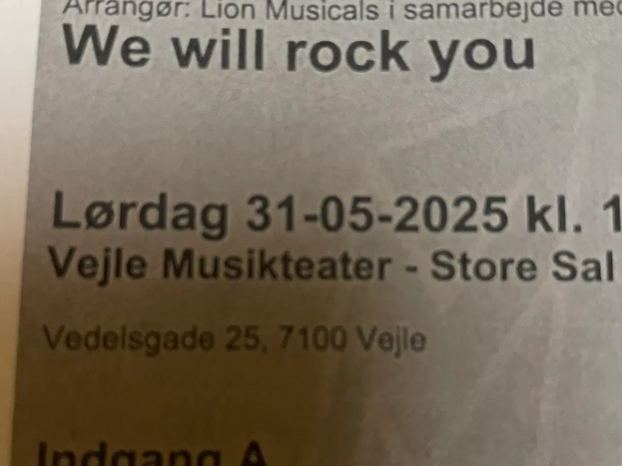 Billede 1 - Queen We Will rock you Vejle