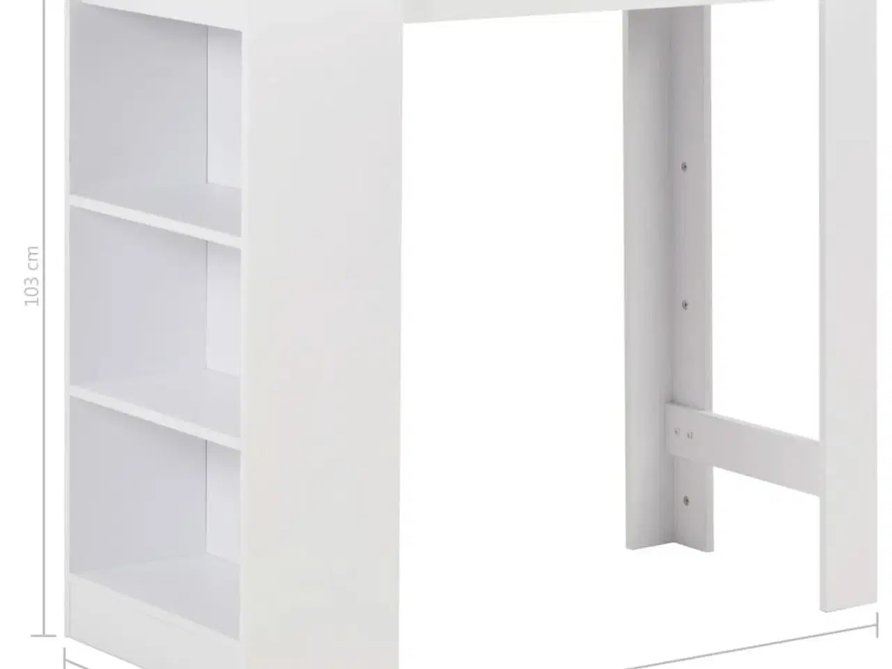 Billede 6 - Barbord med hylde 110x50x103 cm hvid