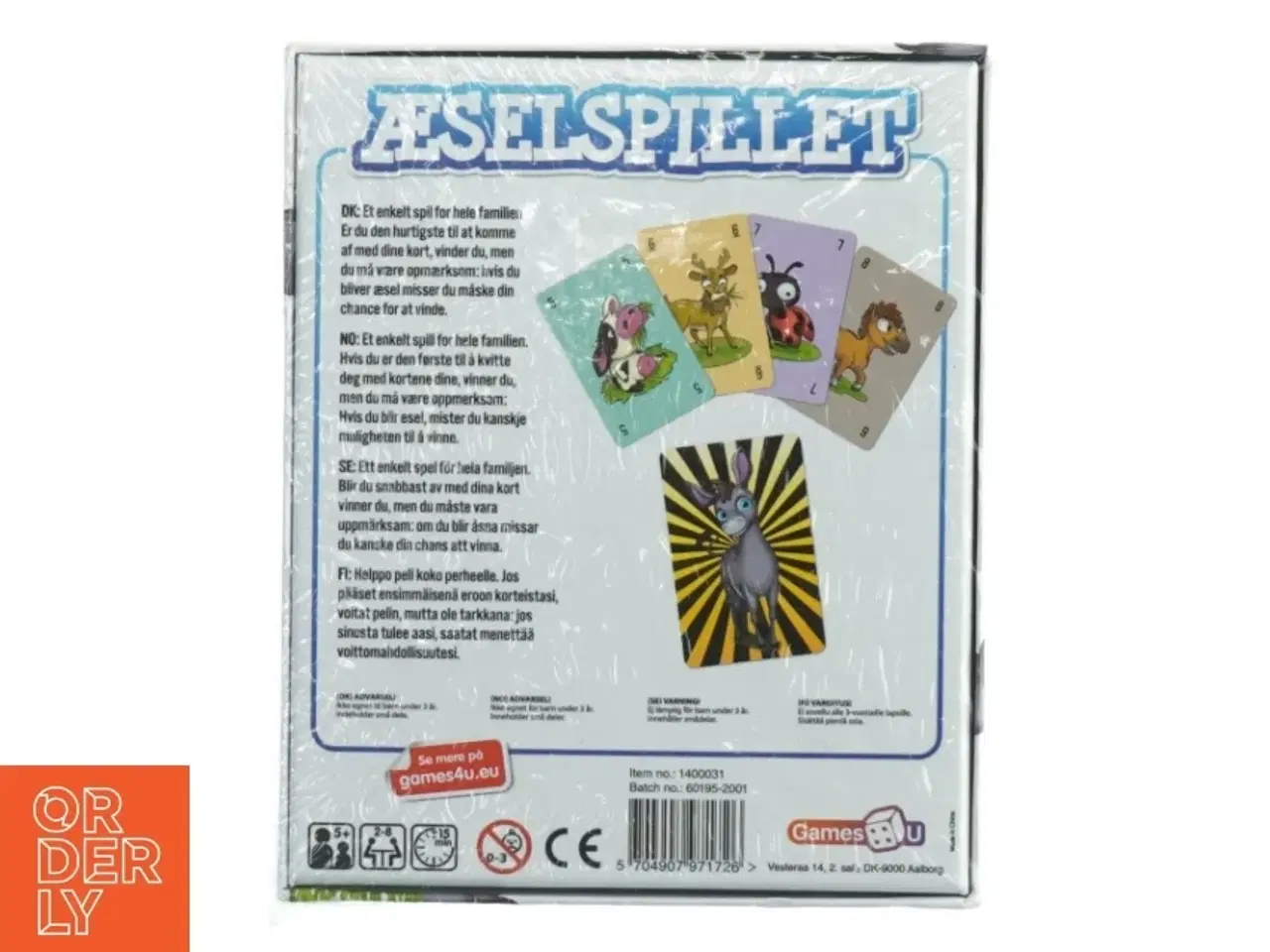 Billede 2 - æselsplillet kortspil fra Games4U (str. 17x14 cm)