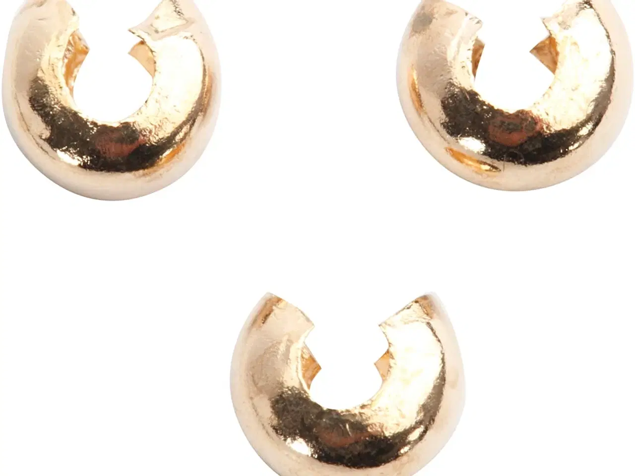 Billede 1 - Forgyldte knudeskjulere til elastik, 5 mm, 50 stk.