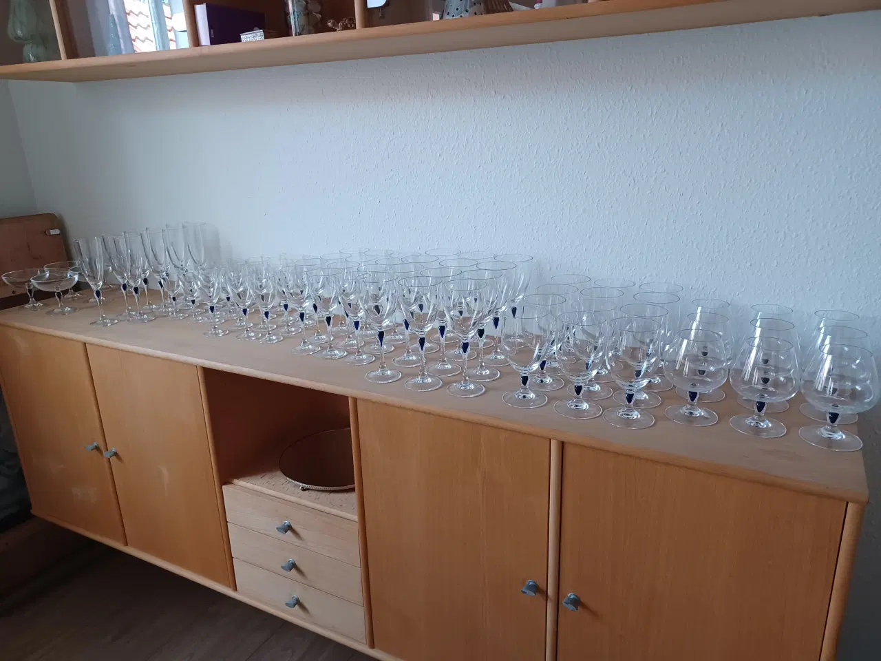 Billede 1 - 94 stk Blå Safir krystal glas