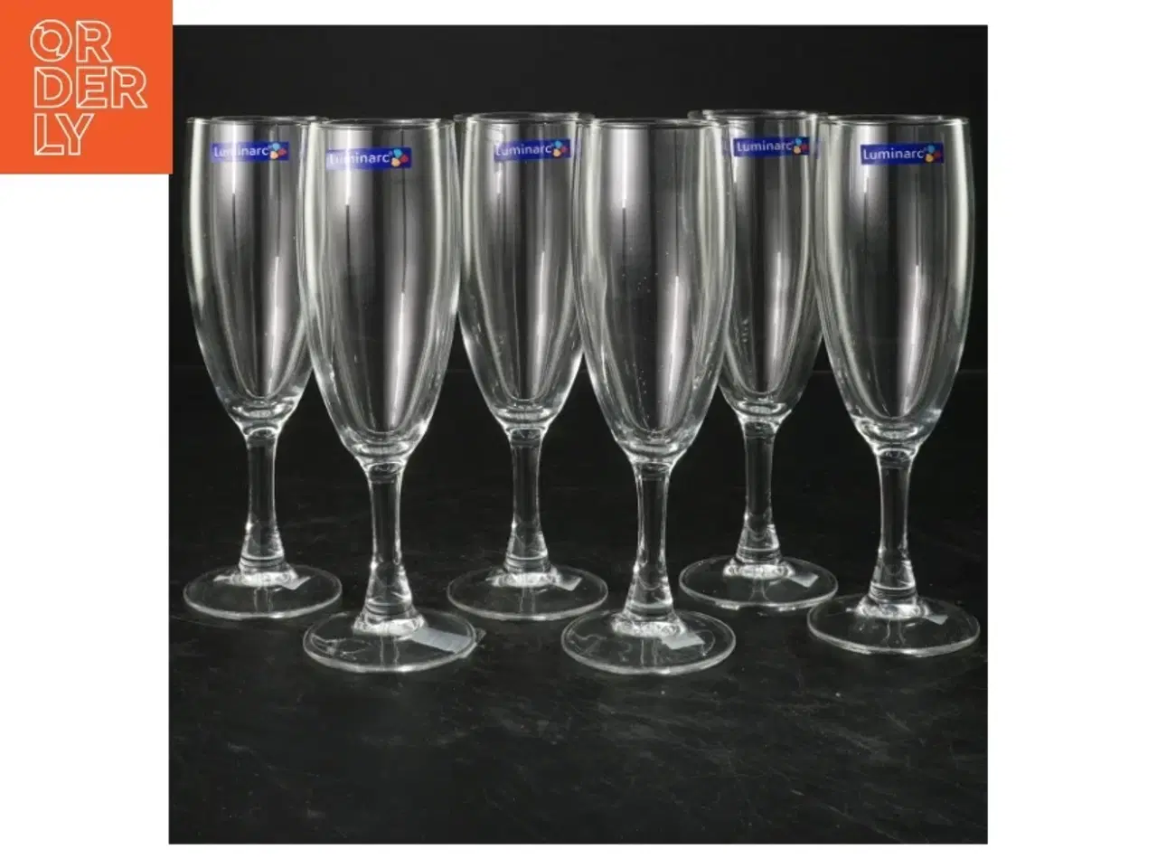 Billede 1 - Sæt med 6 champagneglas fra Luminarc fra Luminarc (str. 17,5x6 cm)