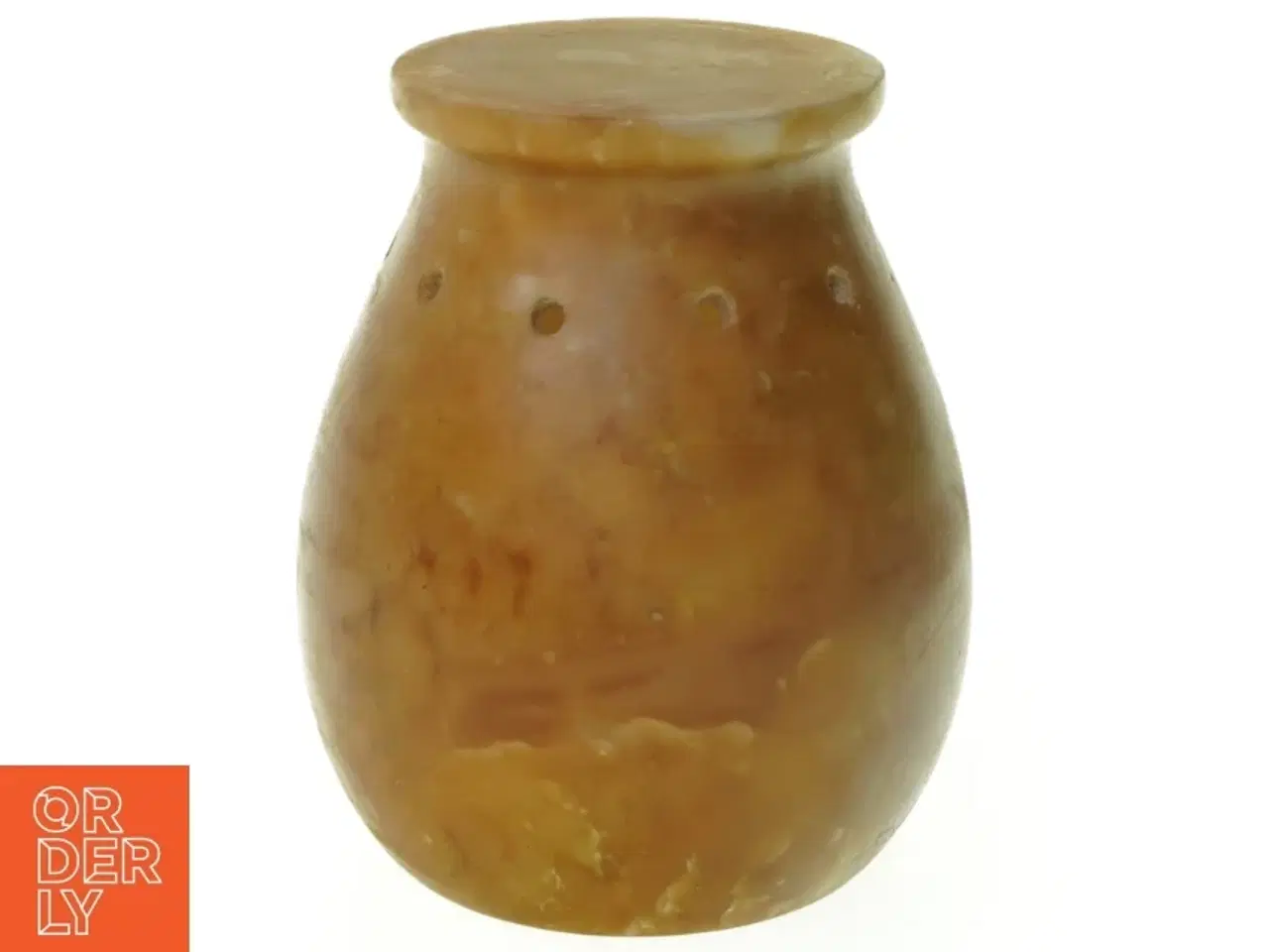 Billede 4 - Alabast Potpourri Krukke / Lysholder (str. 13 x 10 cm)