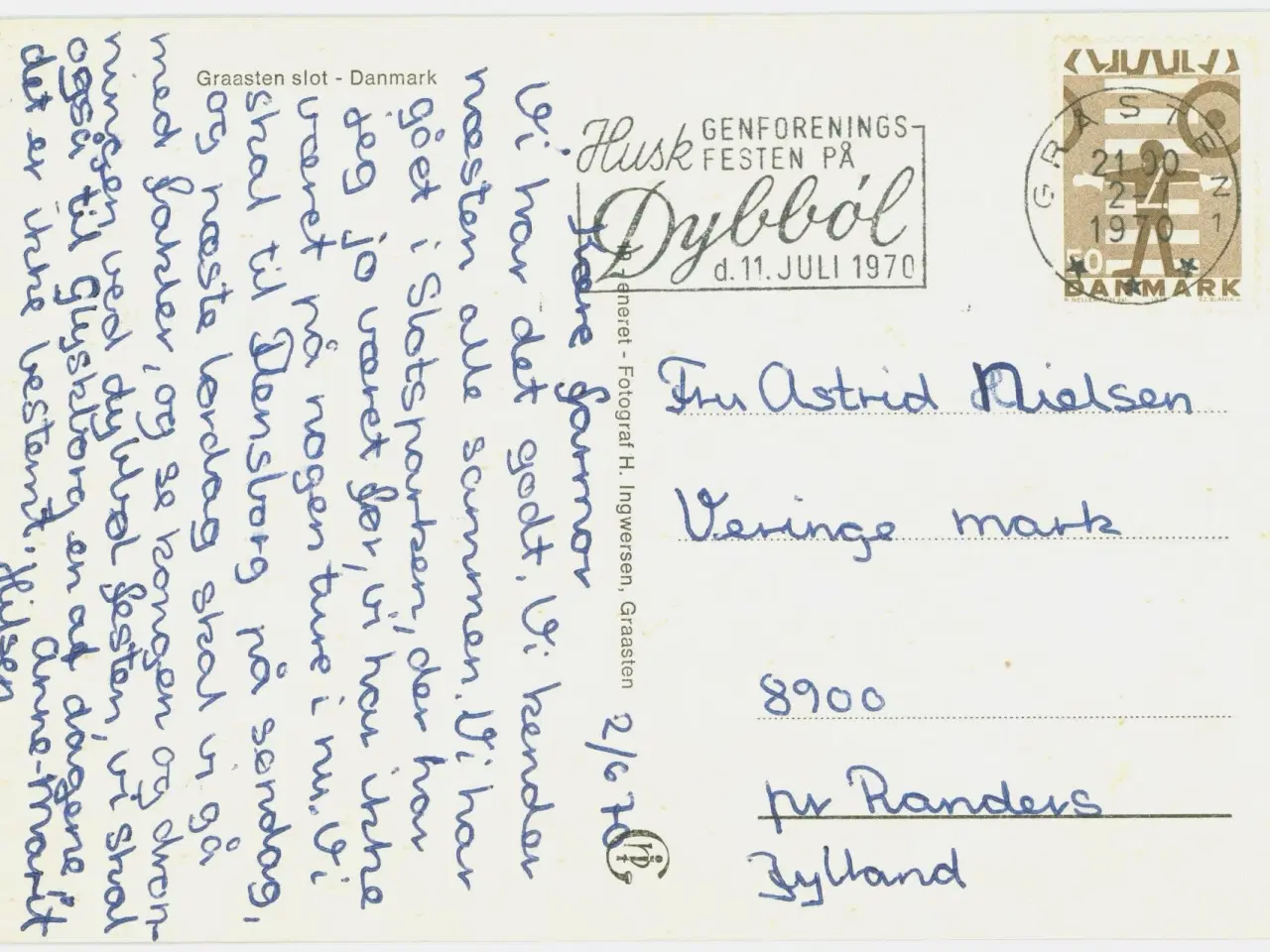 Billede 2 - Dybbøl Banke den 11. juli 1920. Genforeningsfesten