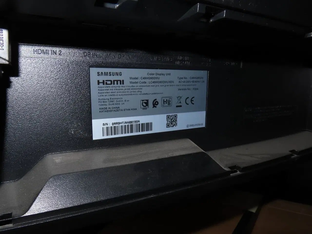 Billede 6 - 49" wide monitor, SAMSUNG C49HG90DMU