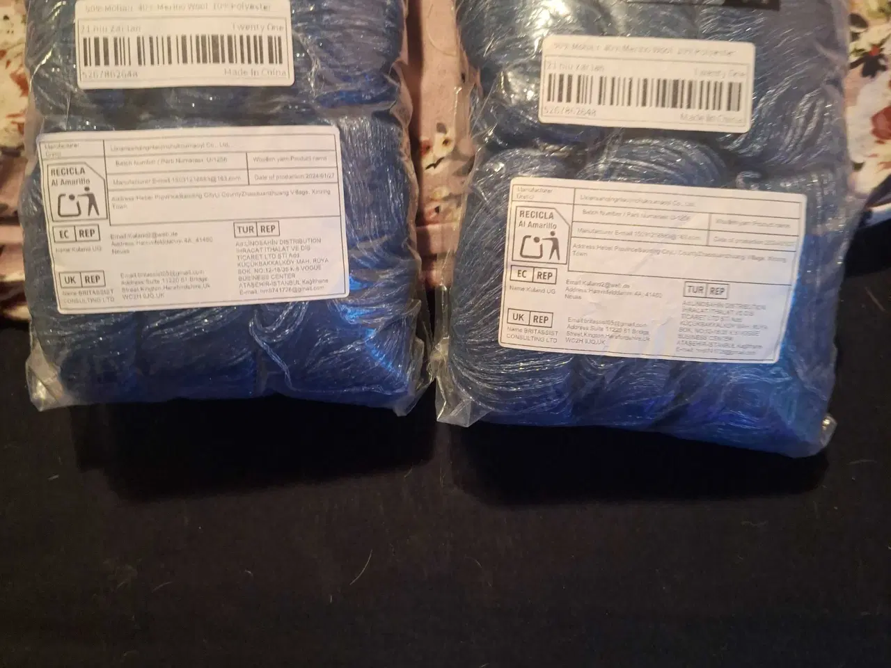 Billede 2 - Garn blå