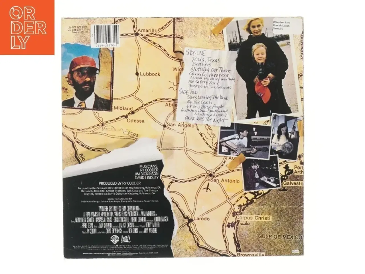 Billede 2 - Ry Cooder Paris, Texas soundtrack LP fra Ry Cooder