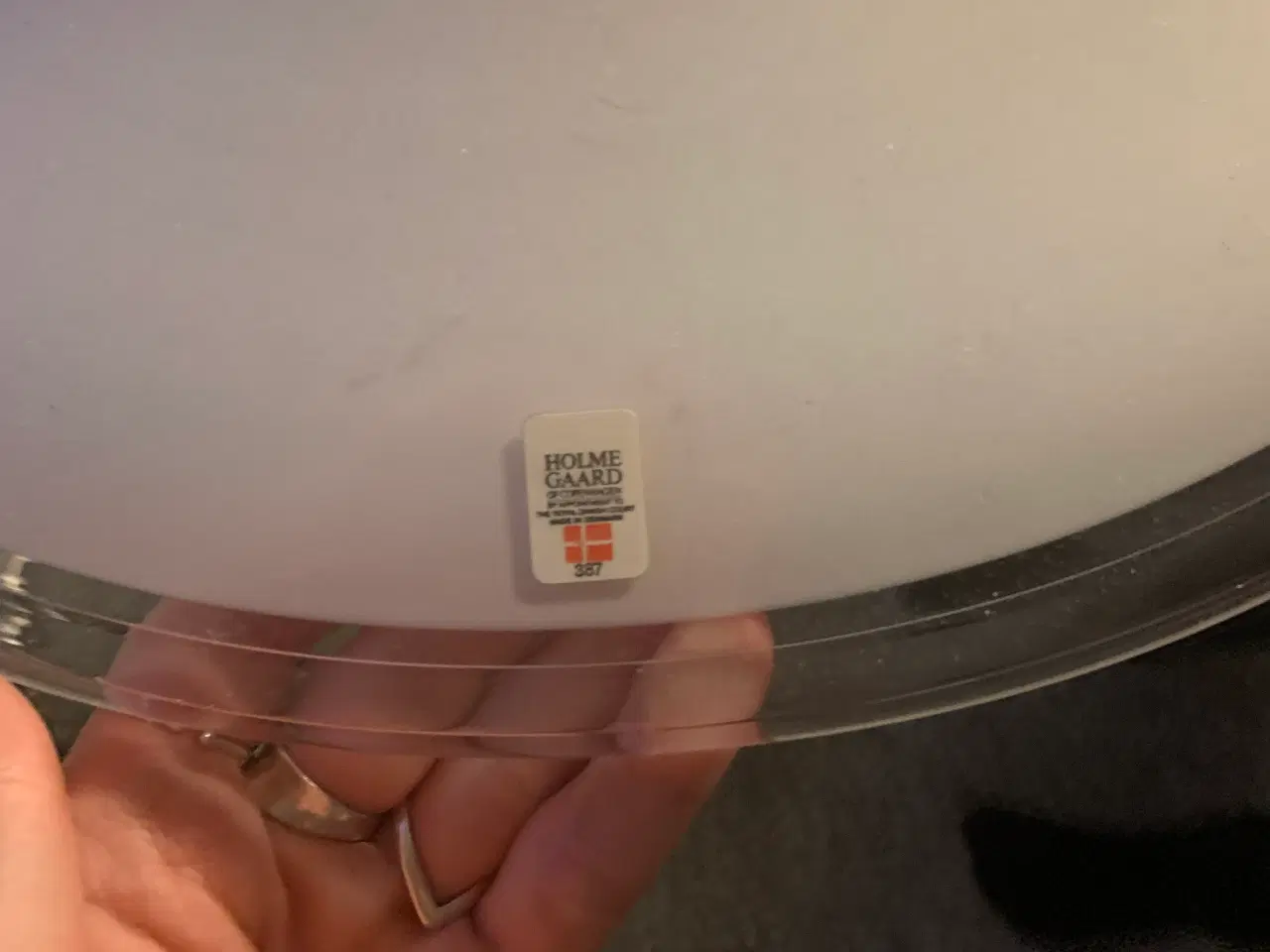 Billede 3 - Pendel, Holmegaard  Klassisk hvid glas ingen fejl