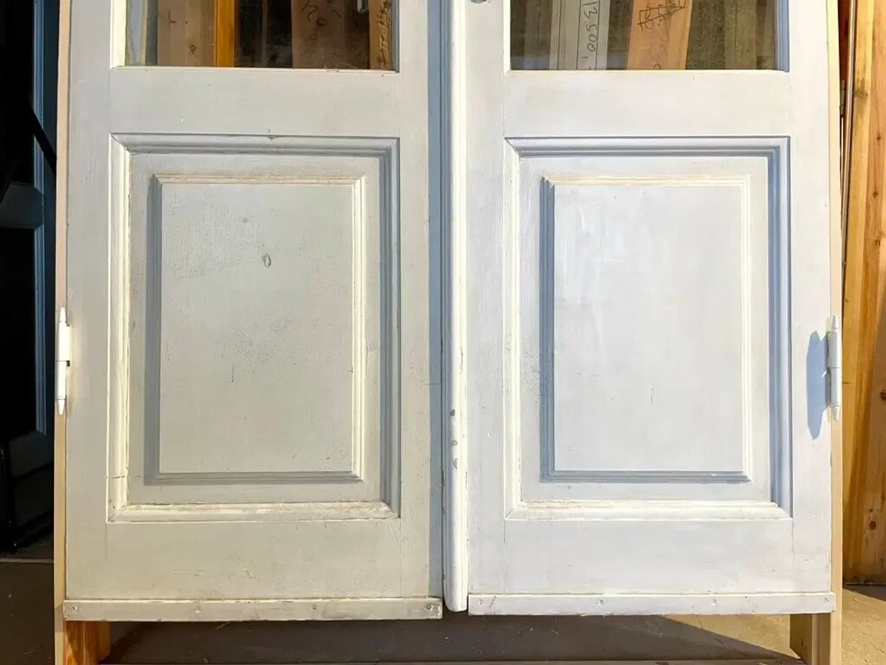 Billede 4 - Smuk og høj, dobbelt glasdør m. ny karm