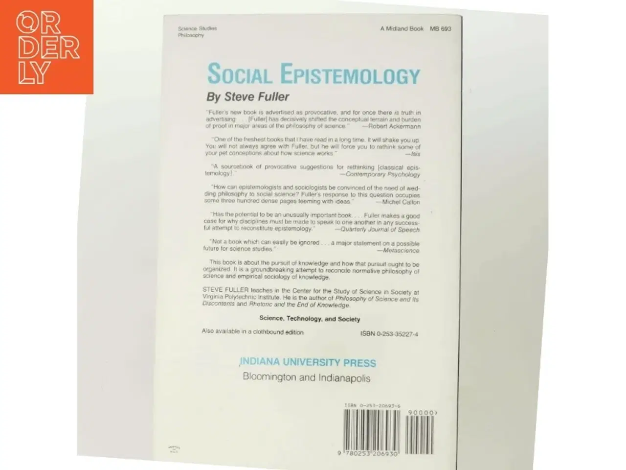 Billede 3 - Social epistemology af Steve Fuller (1959) (Bog)