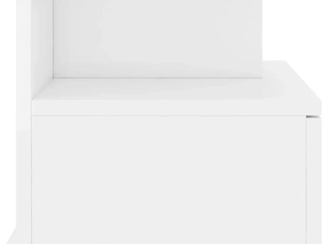 Billede 5 - Svævende natborde 2 stk. 40x31x27 cm spånplade hvid højglans