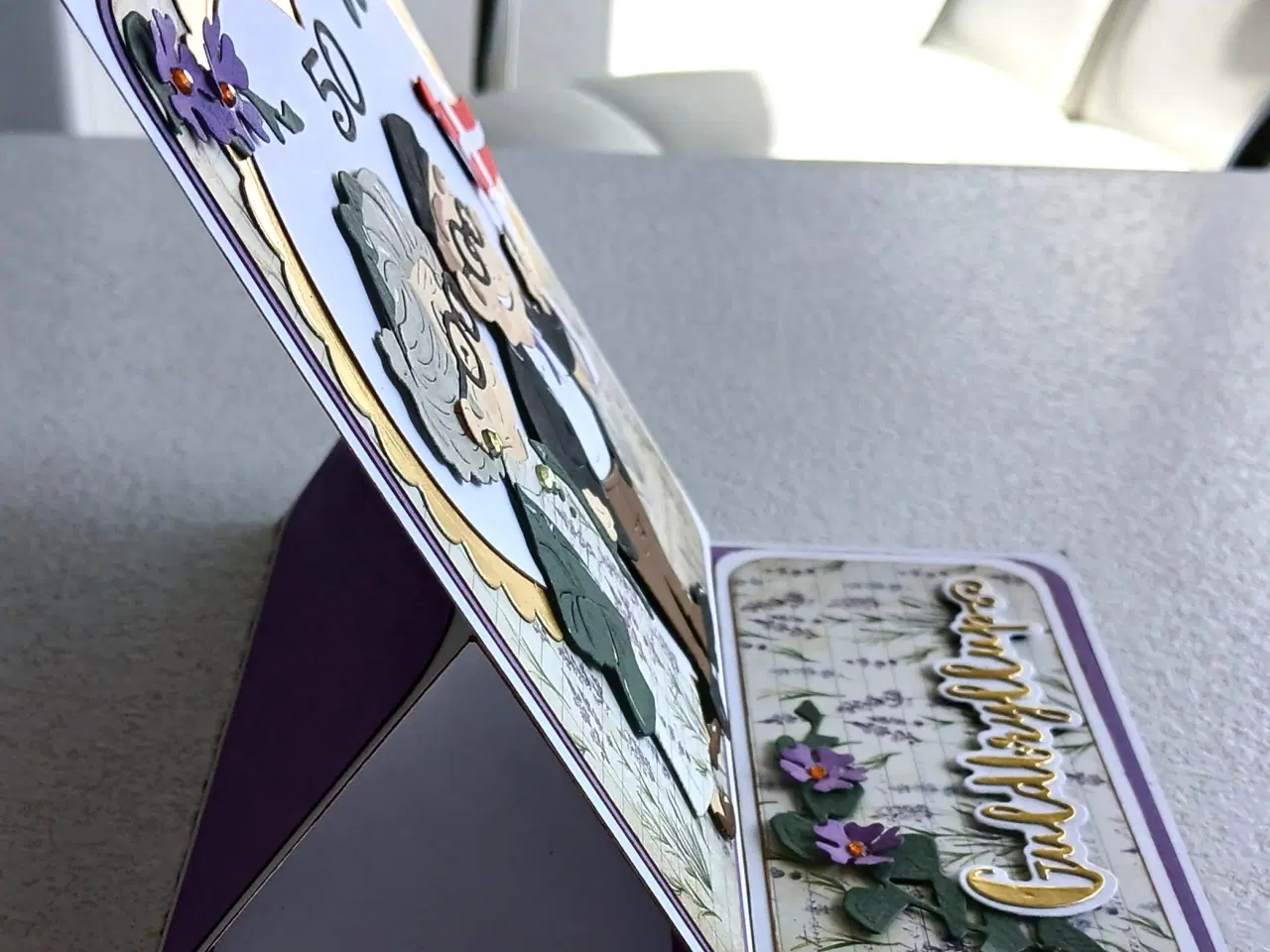 Billede 3 - Guldbryllups dags kort - 50 år sælges