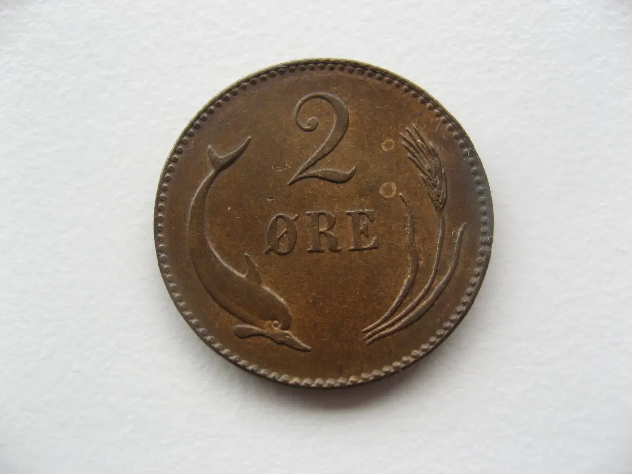 Billede 2 - Særdeles flot delfin 2 øre 1875