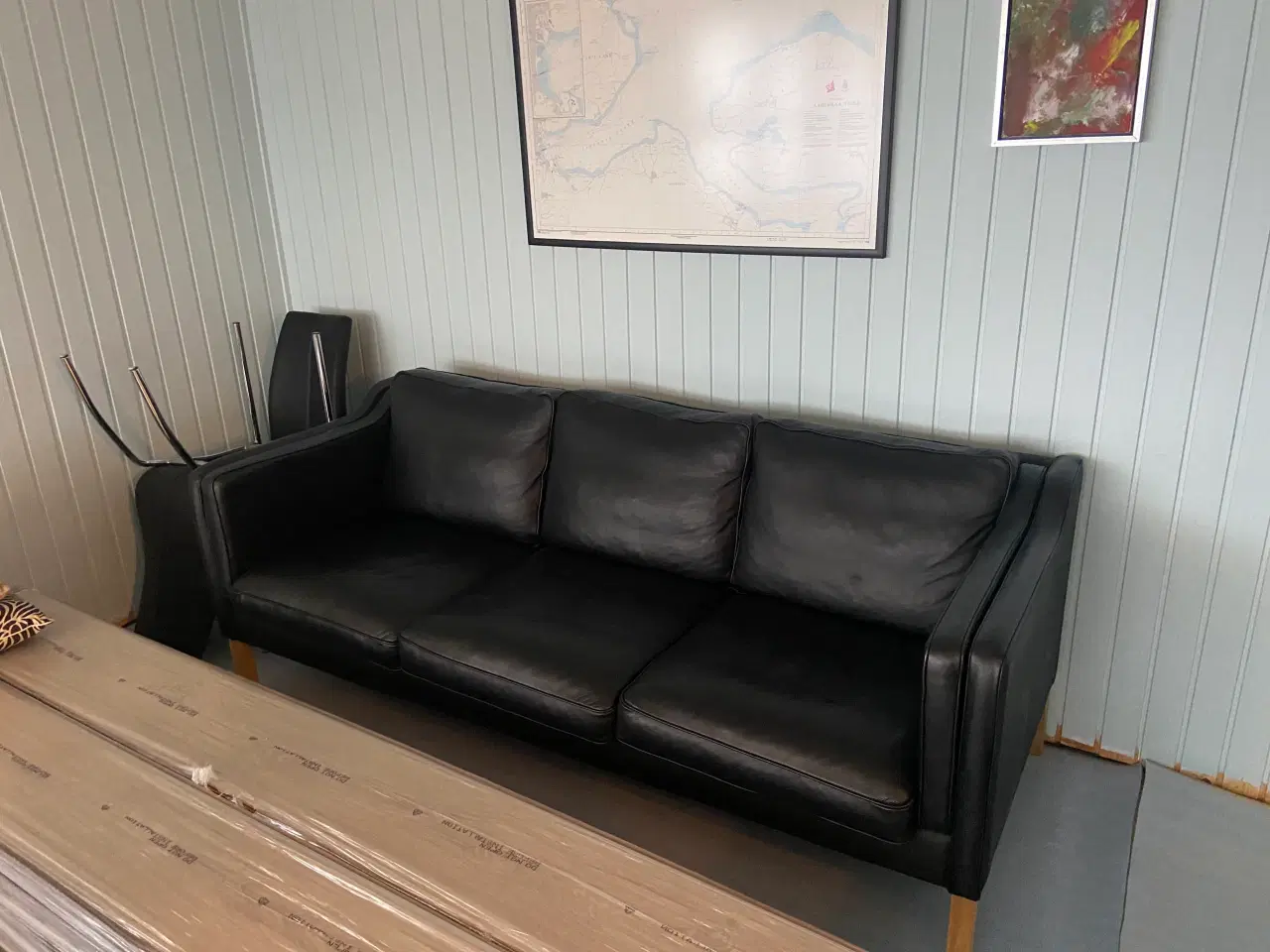 Billede 1 - Lækker læder sofa