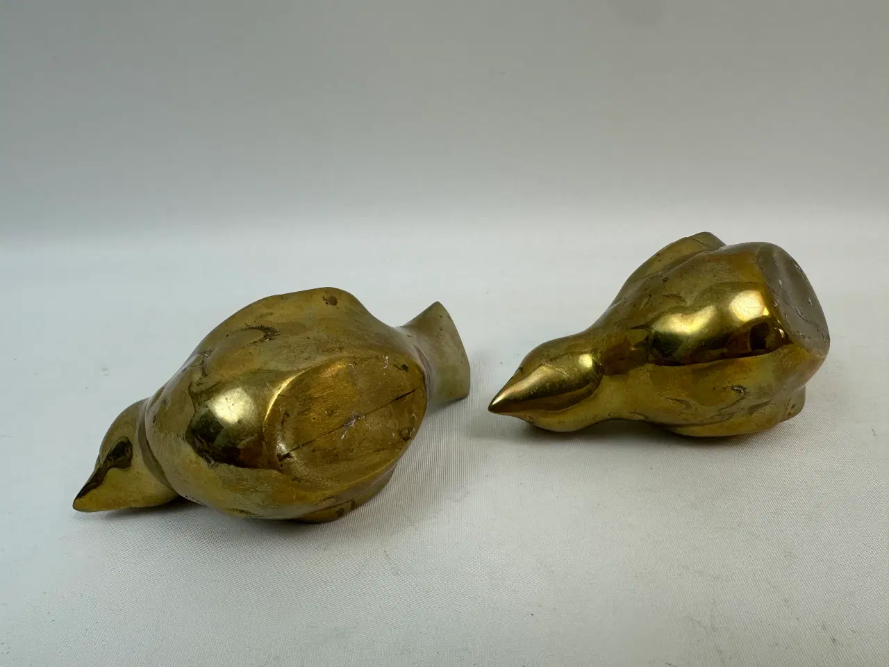 Billede 9 - 2 stk. fugle / spurve i messing (retro)