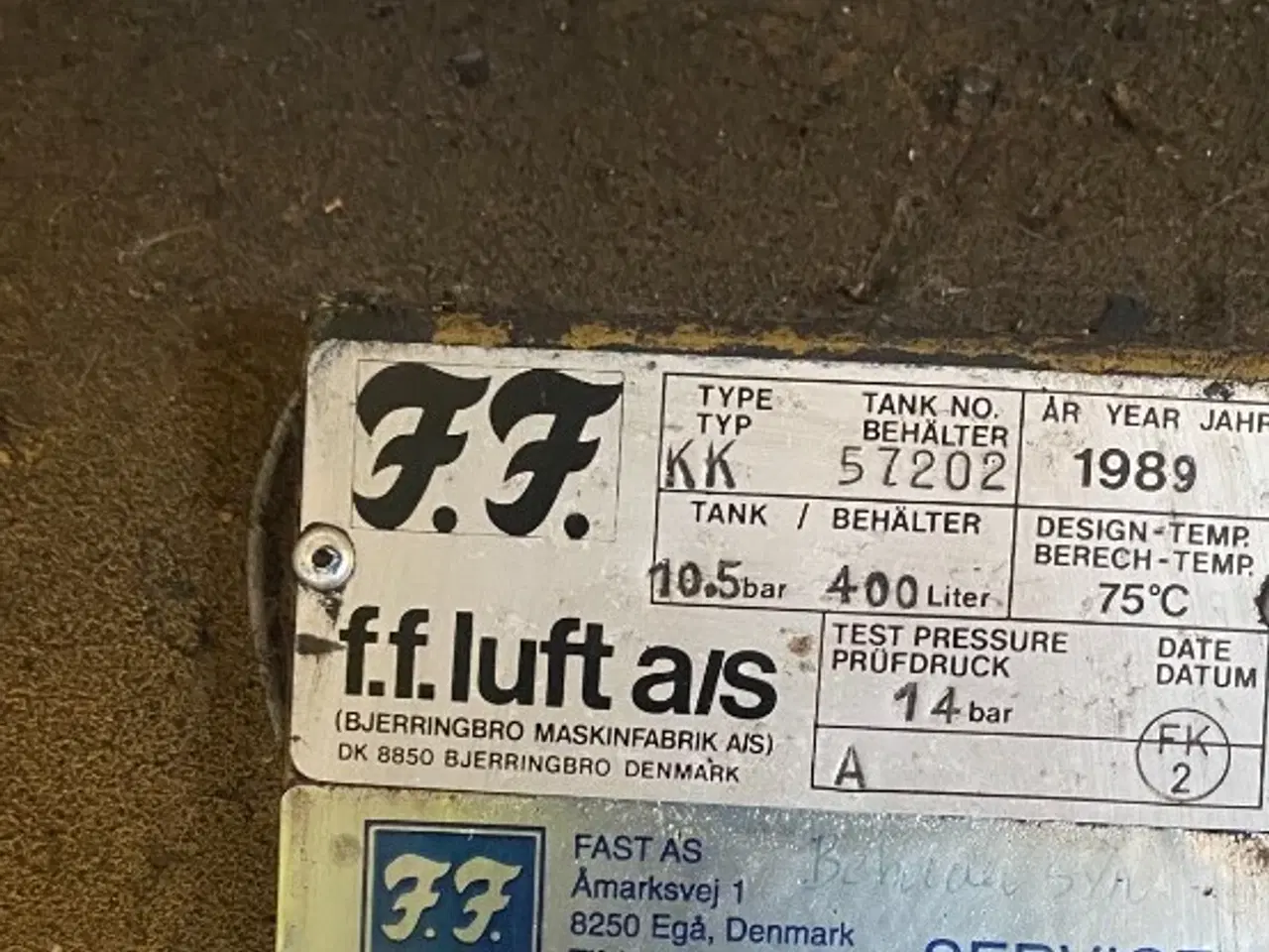 Billede 2 - FF Luftkompressor 5.5 KW 2 cyl