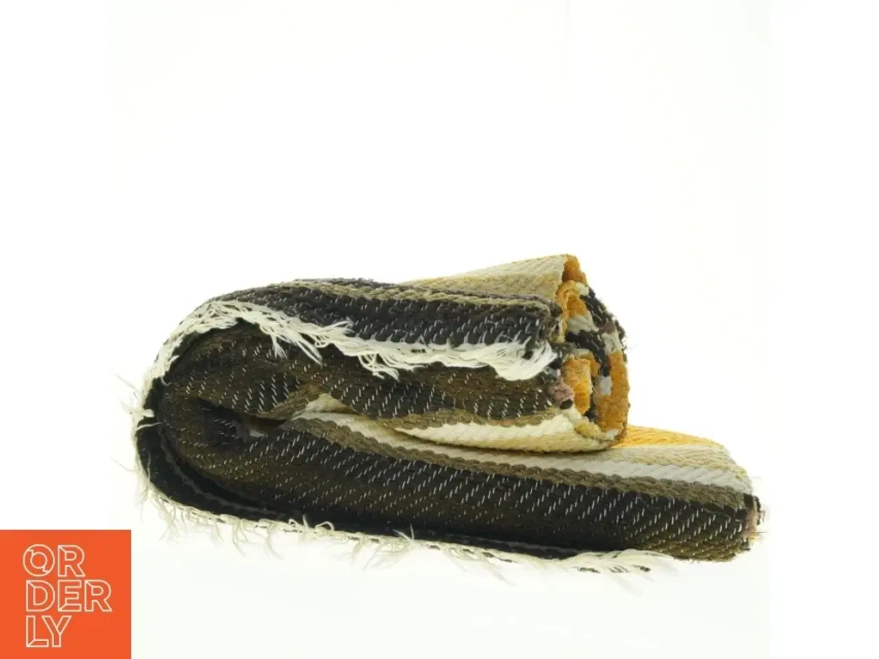 Billede 1 - Håndvævet svensk kludetæppe (str. 79 x 289 cm)