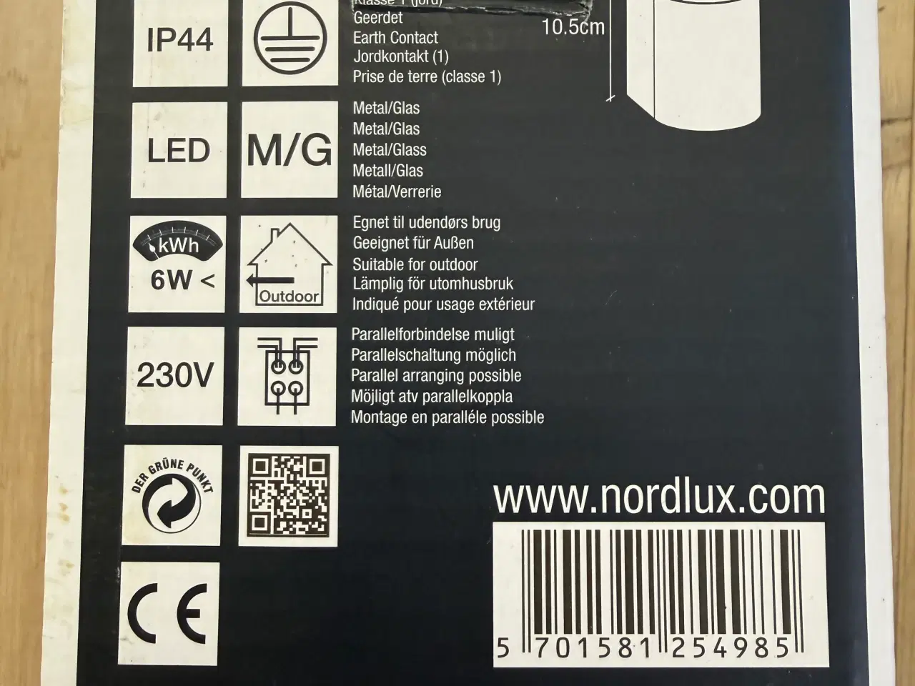 Billede 6 - Nordlux Canto LED udendørs væglampe, hvid