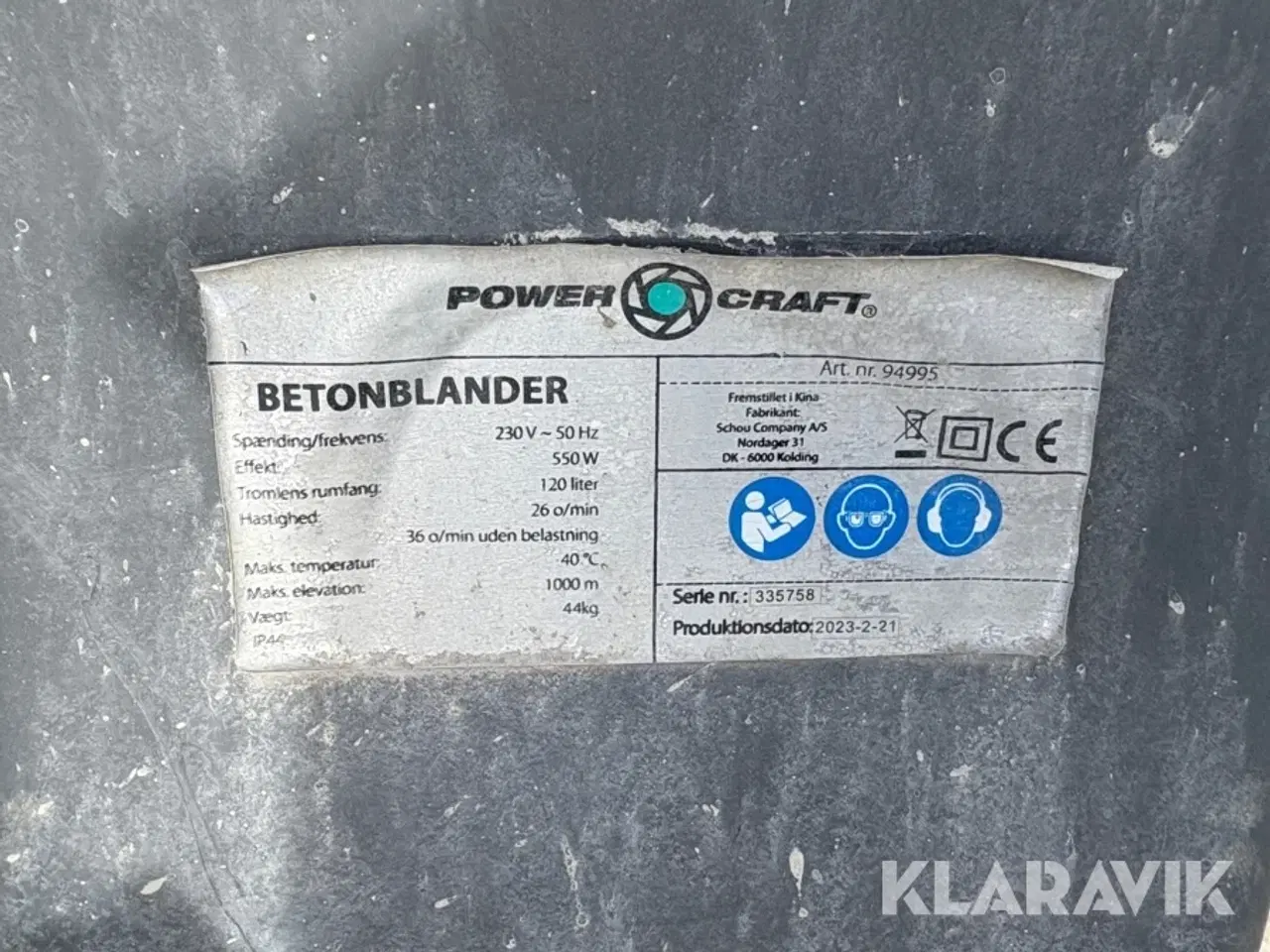 Billede 5 - Betonblander Powercraft