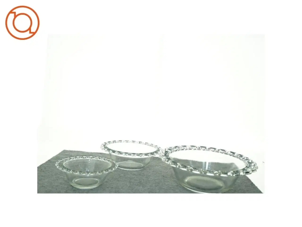 Billede 2 - 3 glasskåle (str. 25 x 8 cm 14 x 5 cm)