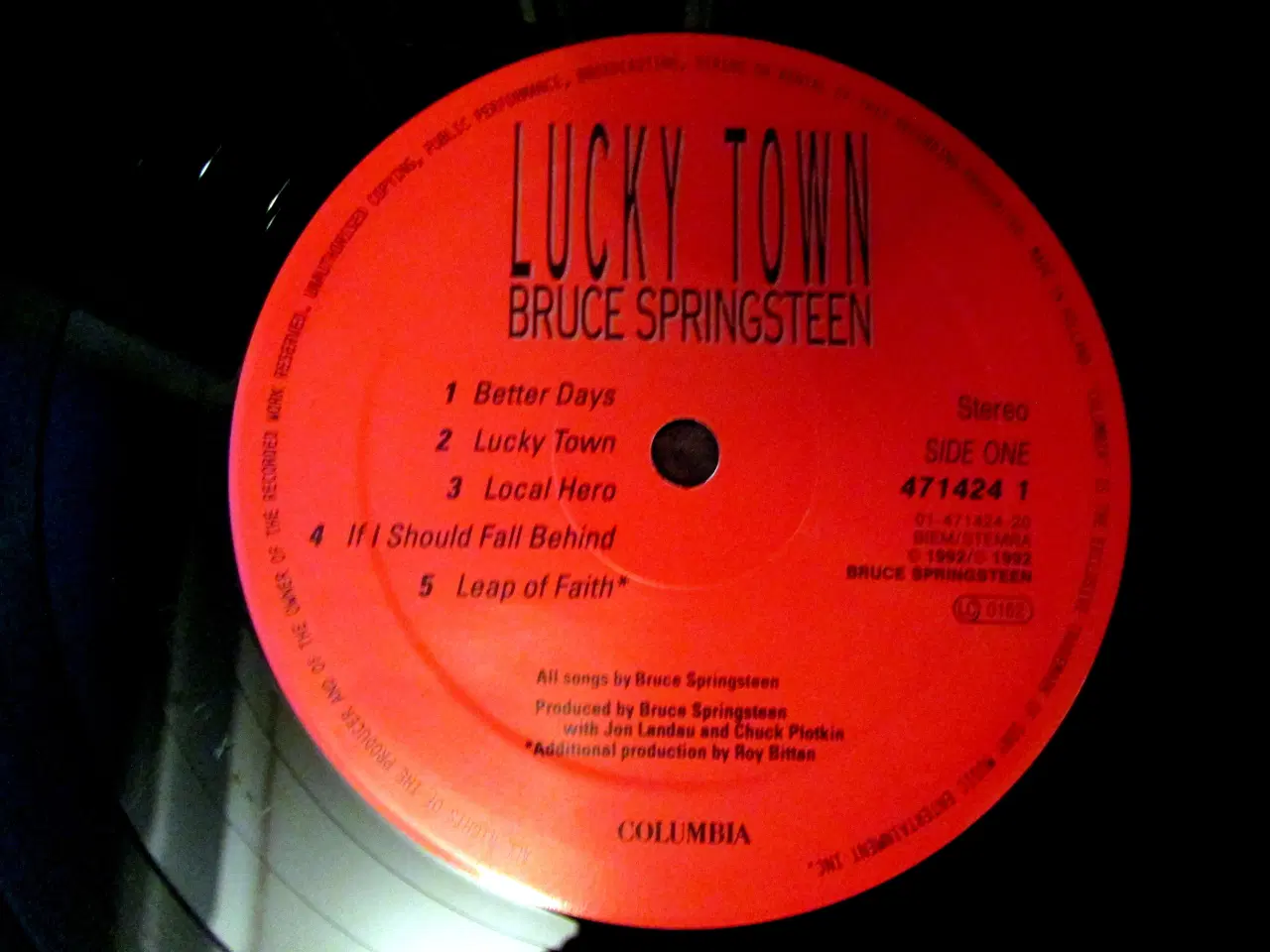 Billede 5 - BRUCE SPRINGSTEEN - LUCKY TOWN LP